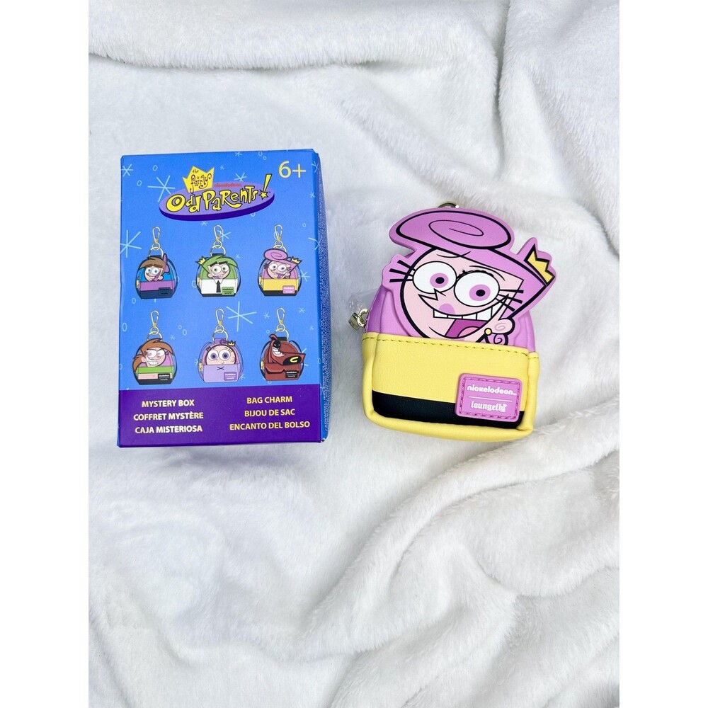 Loungefly Fairly OddParents Pink Wanda Charm Keychain Mystery Box New Clip On